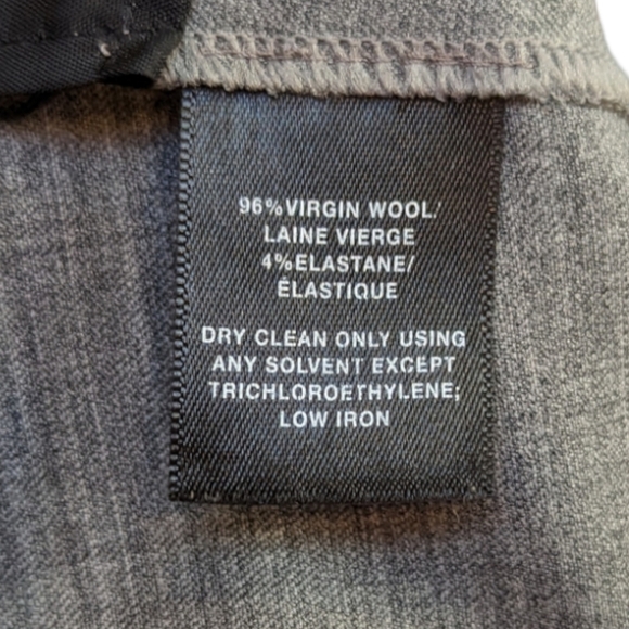 LAFAYETTE 148 Women's Bleecker Virgin Wool Blend Light Grey Career Pants (2) - Picture 4 of 5